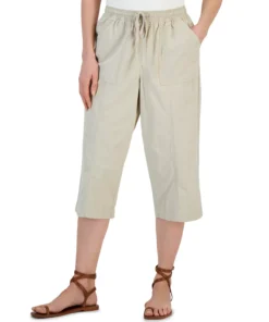 Karen Scott Women's Quinn Cotton Pull-On Capri Pants, Created For Macy's -CeCe cloth-shop 23502748 fpx