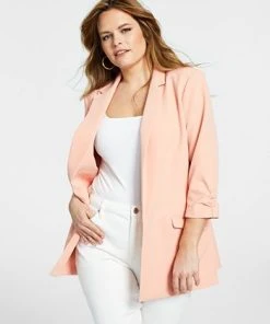 INC International Concepts Women's Menswear Blazer, Created For Macy's -CeCe cloth-shop 23503890 fpx