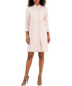 Anne Klein Women's Stand-Collar Botanical-Print Topper Jacket