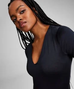 And Now This Women's Short-Sleeve V-Neck Bodysuit -CeCe cloth-shop 23519447 fpx