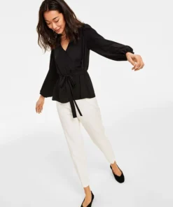 Anne Klein Women's Stretch Slim Hollywood-Waist Ankle Pants -CeCe cloth-shop 23533241 fpx 1