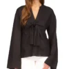Michael Kors Women's Tied Kimono-Sleeve Blouse