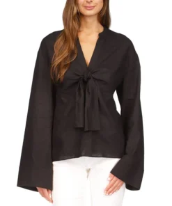Michael Kors Women's Tied Kimono-Sleeve Blouse