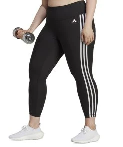 ADIDAS Plus Size Train Essentials 3-Stripes High-Waisted 7/8 Leggings