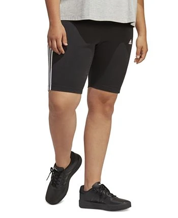 ADIDAS Plus Size Essentials 3-Stripes Bike Shorts 3 ADIDAS Plus Size Essentials 3-Stripes Bike Shorts - Image 3