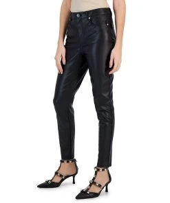 INC International Concepts Women's Faux-Leather Skinny Pants, Created For Macy's