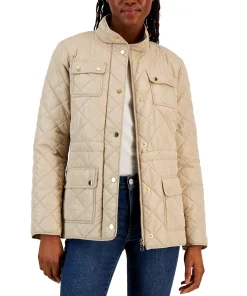 Charter Club Women's Quilted 4-Pocket Collared Jacket, Created For Macy's -CeCe cloth-shop 23542090 fpx