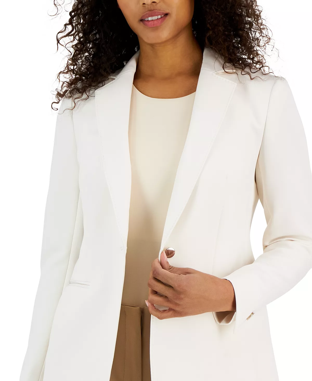 Anne Klein Women's Contour Stretch One-Button Jacket 3 Anne Klein Women's Contour Stretch One-Button Jacket - Image 3