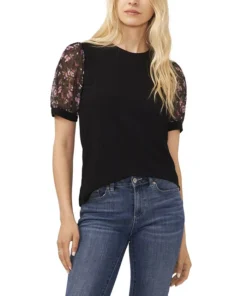 CeCe Puff Sleeve Bouquet Top