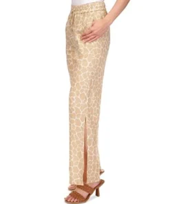 Michael Kors Women's Giraffe High-Slit Pants -CeCe cloth-shop 23556055 fpx