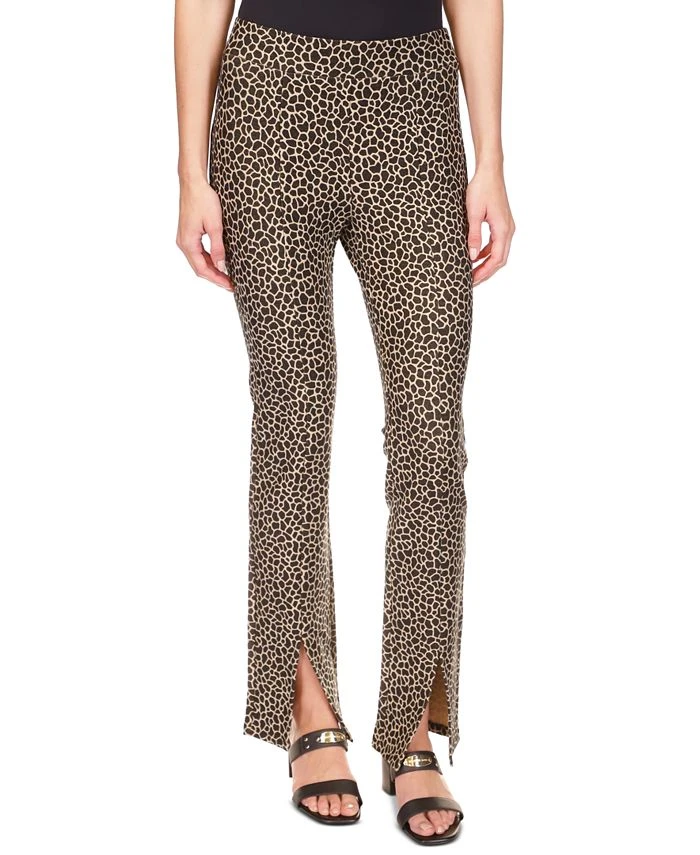 Michael Kors Women's Giraffe Split-Hem Leggings, Regular & Petite 1 Michael Kors Women's Giraffe Split-Hem Leggings, Regular & Petite