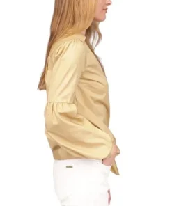 Michael Kors Women's Cotton Wrap Balloon-Sleeve Top 7 Michael Kors Women's Cotton Wrap Balloon-Sleeve Top -CeCe cloth-shop 23556080 fpx