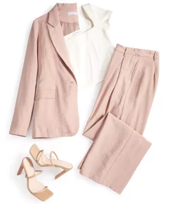 And Now This Women's One-Button Textured Oversized Blazer -CeCe cloth-shop 23568419 fpx