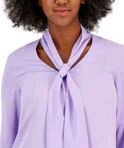 Kasper Women's Long Sleeve Bow Blouse, Regular And Petite Sizes -CeCe cloth-shop 23578069 fpx