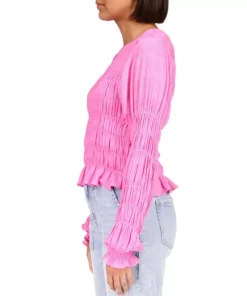 Sanctuary Women's Stay Together Long-Sleeve Crinkled Top -CeCe cloth-shop 23586644 fpx