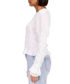 Sanctuary Women's Stay Together Long-Sleeve Crinkled Top -CeCe cloth-shop 23586662 fpx