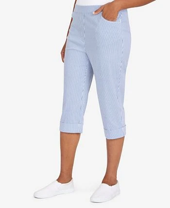 Alfred Dunner Women's Peace Of Mind Stripe Allure Clamdigger Pants 3 Alfred Dunner Women's Peace Of Mind Stripe Allure Clamdigger Pants - Image 3