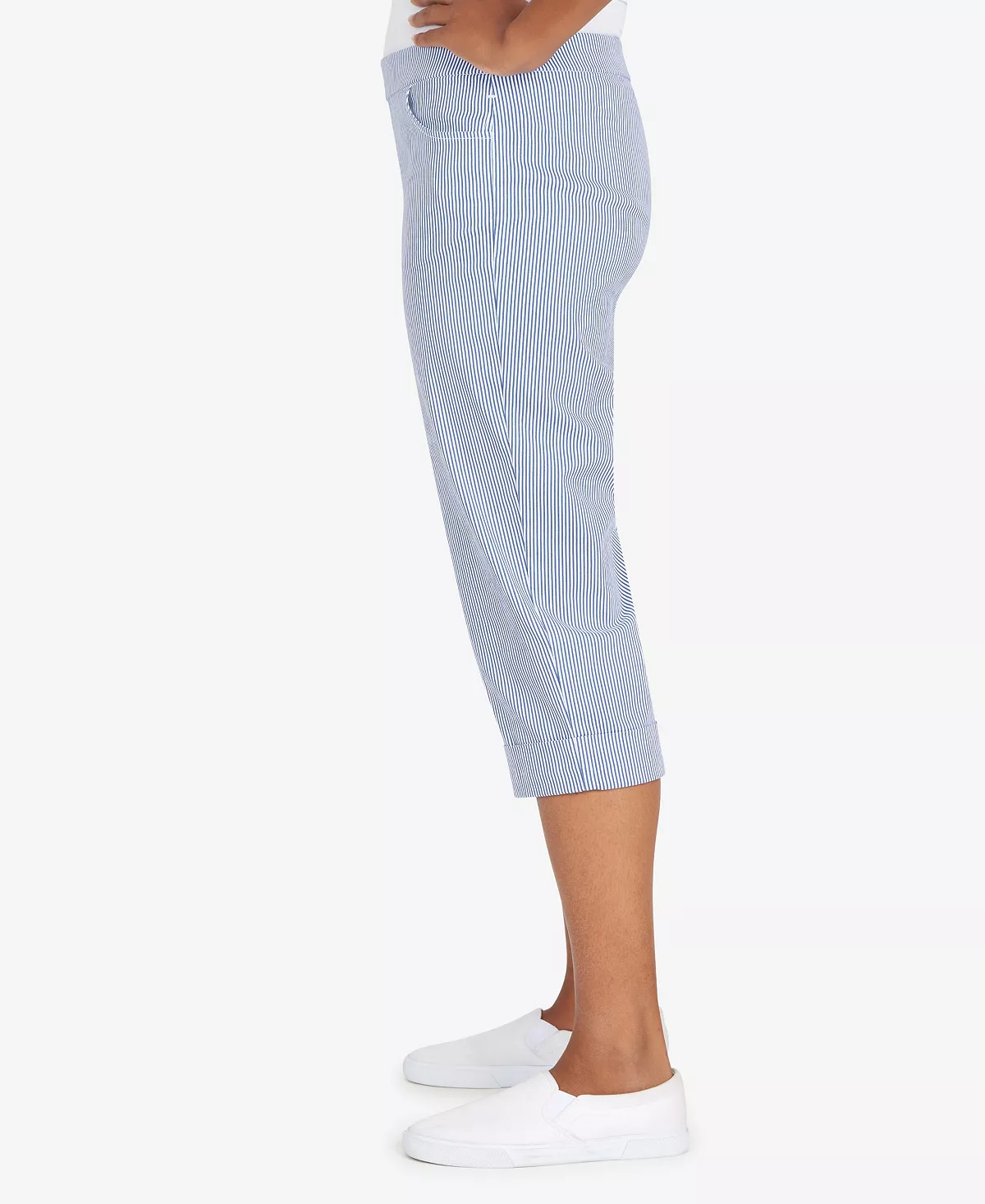 Alfred Dunner Women's Peace Of Mind Stripe Allure Clamdigger Pants 4 Alfred Dunner Women's Peace Of Mind Stripe Allure Clamdigger Pants - Image 4