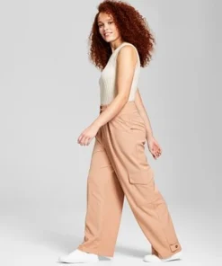And Now This Women's High-Rise Wide-Leg Cargo Pants -CeCe cloth-shop 23595027 fpx
