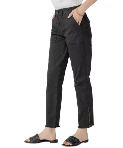 Sanctuary Women's Solid Peace Maker Frayed-Cuff Ankle Pants -CeCe cloth-shop 23596259 fpx