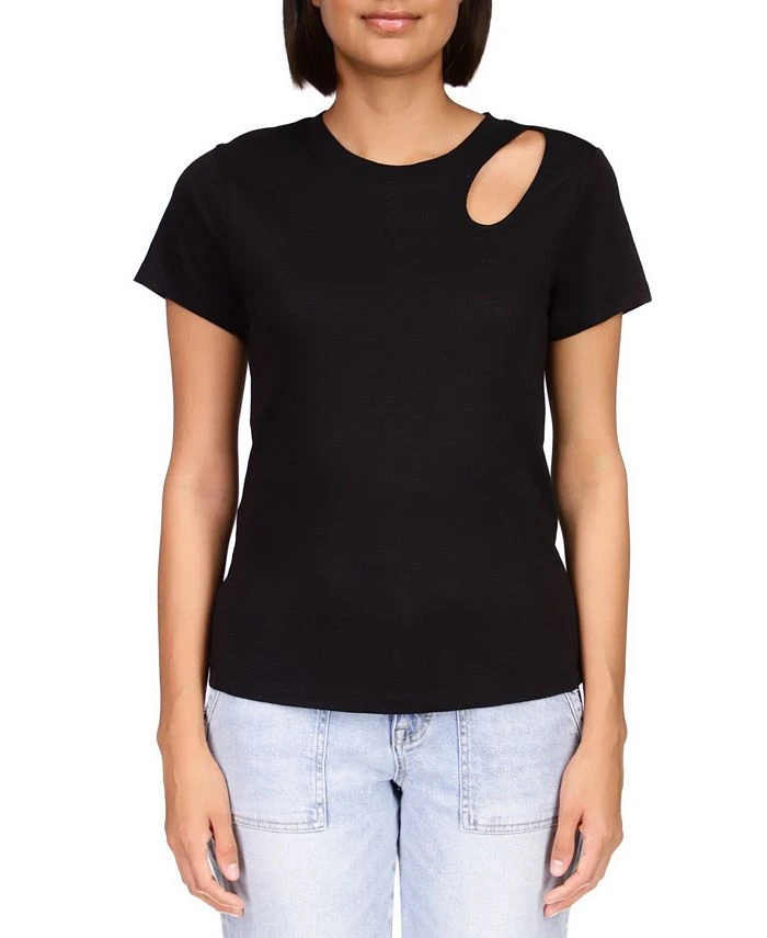 Sanctuary Women's Cut To The Chase Short-Sleeve Cut-Out Top 1 Sanctuary Women's Cut To The Chase Short-Sleeve Cut-Out Top