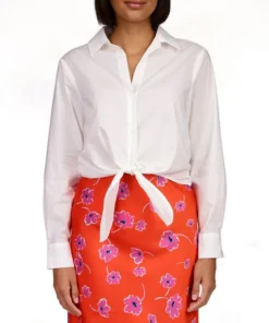 Sanctuary Women's Lover Tie-Front Button-Front Shirt