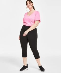ID Ideology Plus Size Capri Leggings, Created For Macy's