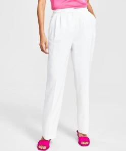 Bar III Women's Textured Straight-Leg Pants, Created For Macy's
