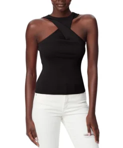 Sam Edelman Women's Cross-Neck Sleeveless Halter Top