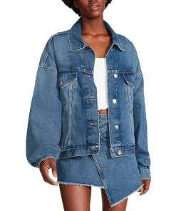 Steve Madden Women's Sienna Oversized Denim Trucker Jacket