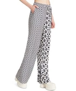 Steve Madden Women's Dorian Mixed-Print Pull-On Wide-Leg Satin Pants -CeCe cloth-shop 23642020 fpx