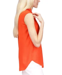 Michael Kors Women's Pinstripe Crepe Pleated Top -CeCe cloth-shop 23650941 fpx