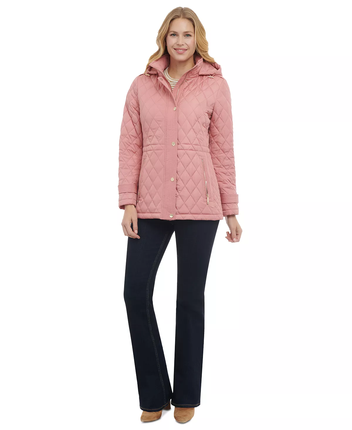 Michael Kors Women's Quilted Hooded Anorak Coat 5 Michael Kors Women's Quilted Hooded Anorak Coat - Image 5