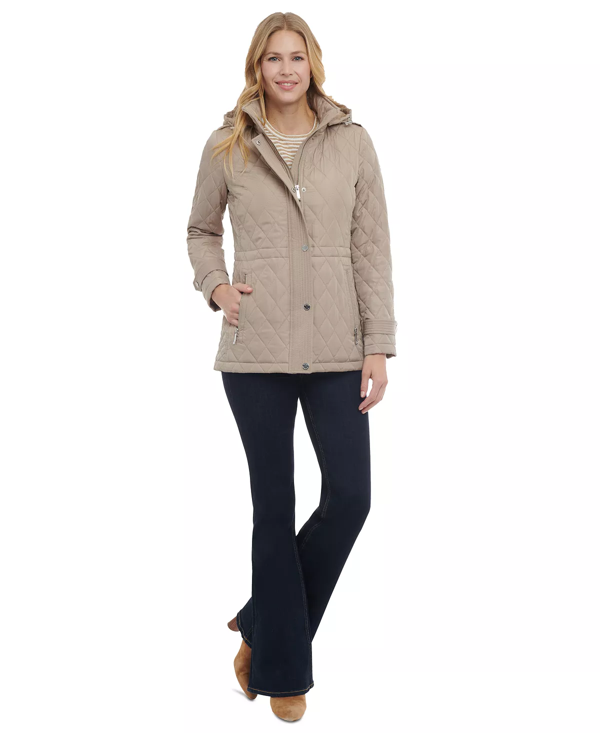 Michael Kors Women's Quilted Hooded Anorak Coat 7 Michael Kors Women's Quilted Hooded Anorak Coat - Image 7