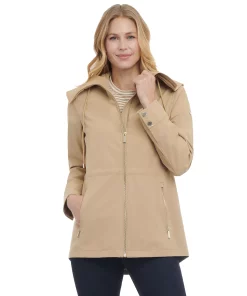 Michael Kors Women's Hooded Anorak Raincoat -CeCe cloth-shop 23651559 fpx