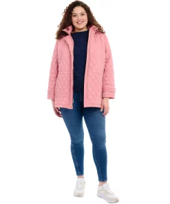 Michael Kors Women's Plus Size Quilted Hooded Anorak Coat -CeCe cloth-shop 23666043 fpx