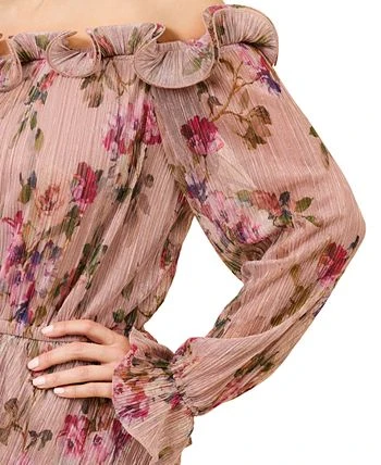 Adrianna Papell Women's Printed Ruffled Off-The-Shoulder Top 3 Adrianna Papell Women's Printed Ruffled Off-The-Shoulder Top - Image 3