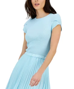 Anne Klein Women's Tulip-Sleeve Crewneck Sweater -CeCe cloth-shop 23719859 fpx