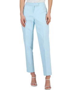 Anne Klein Women's Bowie Double-Weave Straight-Leg Pants -CeCe cloth-shop 23719957 fpx