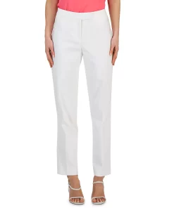 Anne Klein Women's Bowie Double-Weave Straight-Leg Pants -CeCe cloth-shop 23719961 fpx