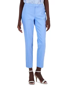 Anne Klein Women's Bowie Double-Weave Straight-Leg Pants -CeCe cloth-shop 23719963 fpx