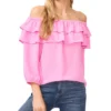 CeCe Women's Double-Ruffled Off-The-Shoulder Blouse