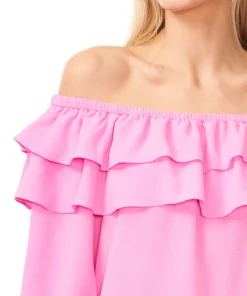 CeCe Women's Double-Ruffled Off-The-Shoulder Blouse -CeCe cloth-shop 23734724 fpx