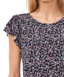 CeCe Women's Floral-Print Double-Ruffle Sleeve Top 6 CeCe Women's Floral-Print Double-Ruffle Sleeve Top -CeCe cloth-shop 23747786 fpx