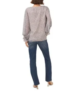 Vince Camuto Women's V-neck Blouson Sleeve Blouse -CeCe cloth-shop 23755925 fpx