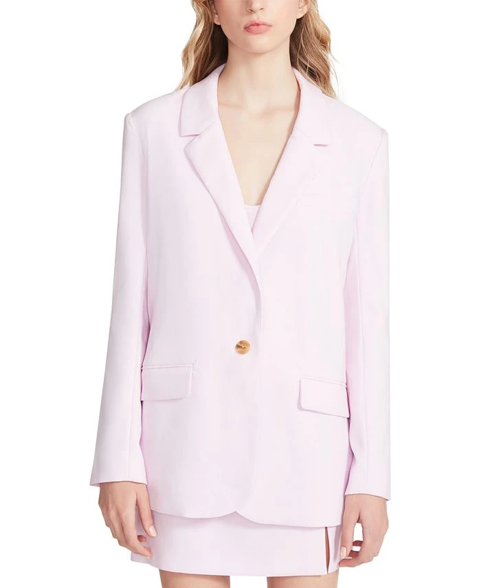 Steve Madden Women's Kaira One-Button Boyfriend Blazer 1 Steve Madden Women's Kaira One-Button Boyfriend Blazer
