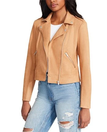 Steve Madden Women's Faux-Suede Zip-Front Moto Jacket 3 Steve Madden Women's Faux-Suede Zip-Front Moto Jacket - Image 3
