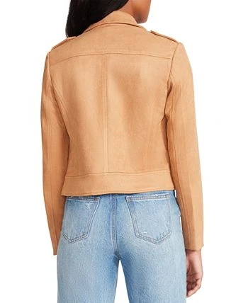Steve Madden Women's Faux-Suede Zip-Front Moto Jacket 2 Steve Madden Women's Faux-Suede Zip-Front Moto Jacket - Image 2