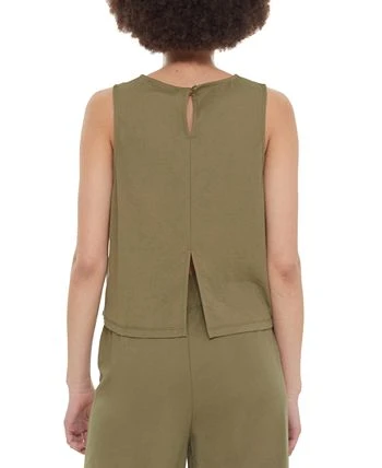 Black Tape Women's Round-Neck Back-Slit Tank Top 2 Black Tape Women's Round-Neck Back-Slit Tank Top - Image 2