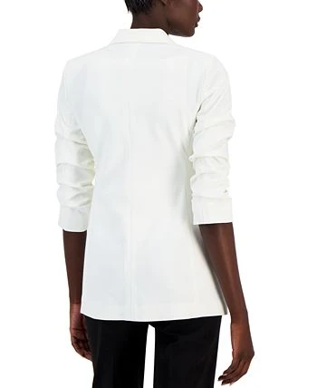 Anne Klein Women's Collection Scrunch-Sleeve Open-Front Blazer 2 Anne Klein Women's Collection Scrunch-Sleeve Open-Front Blazer - Image 2